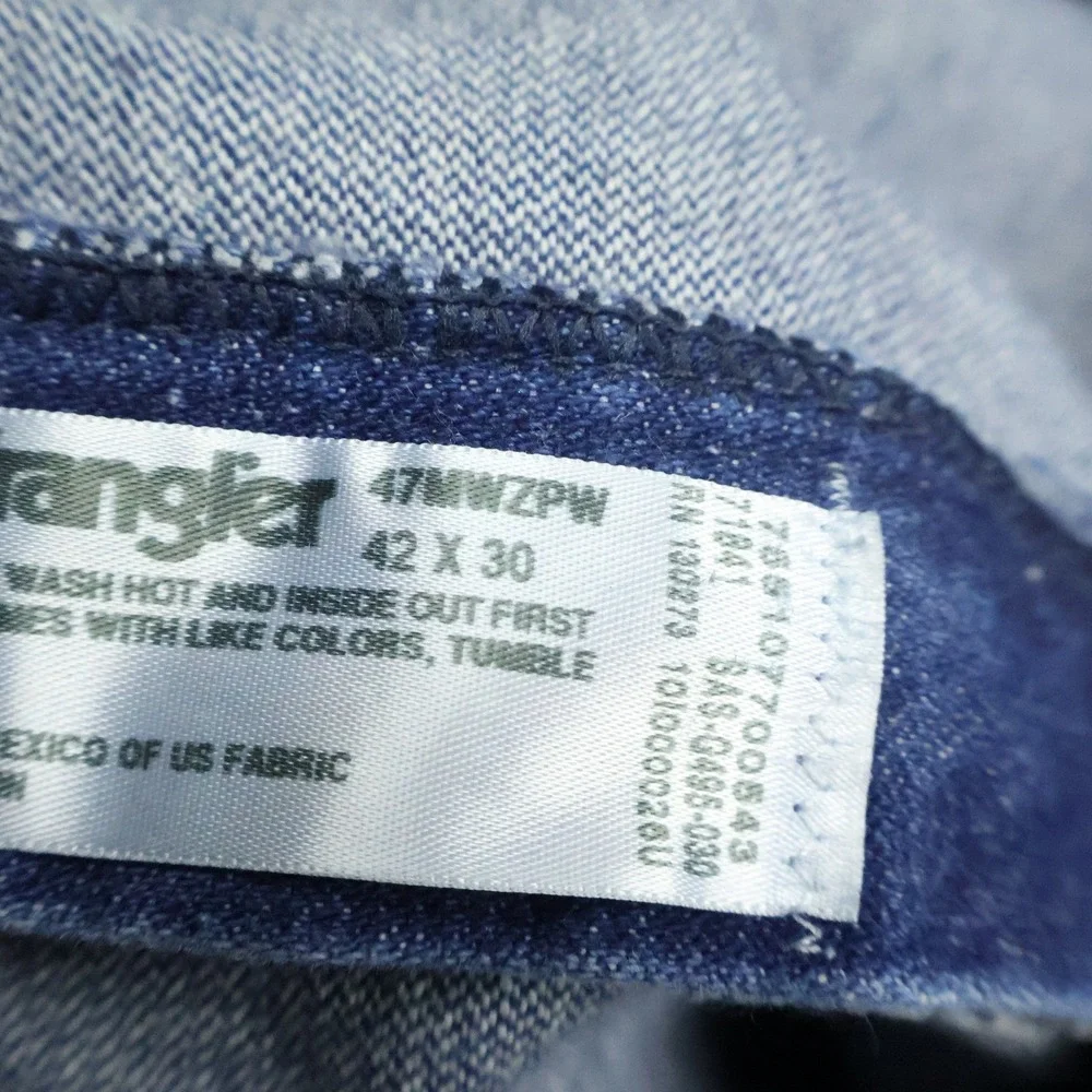 Wrangler Jeans Men's 40x27 cowbot cut Blue Denim Western Workwear